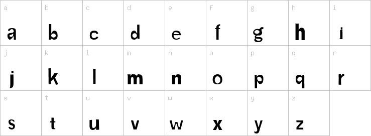 Lowercase characters