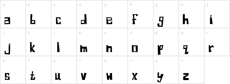 Lowercase characters