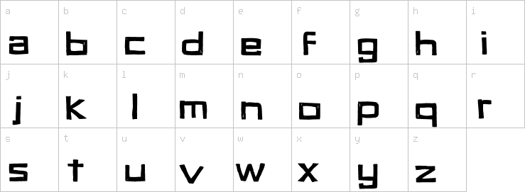Lowercase characters