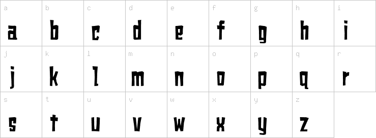 Lowercase characters