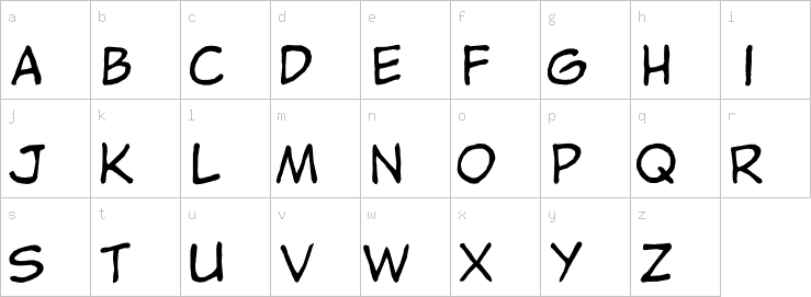 Lowercase characters
