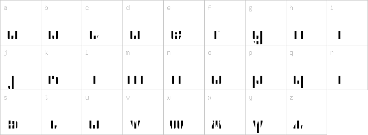 Lowercase characters