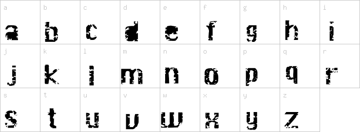 Lowercase characters