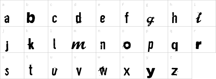 Lowercase characters