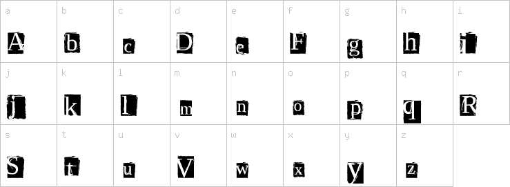 Lowercase characters