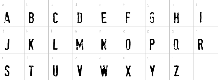 Lowercase characters