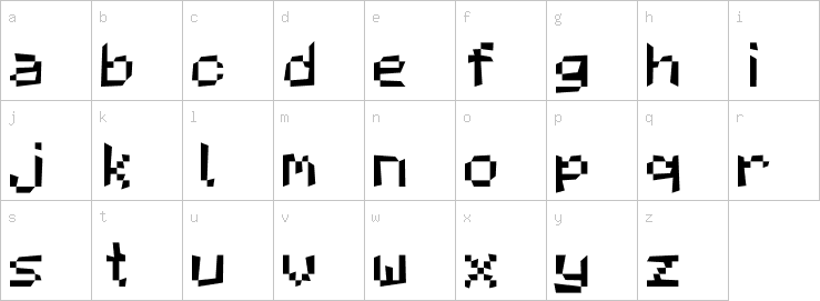 Lowercase characters