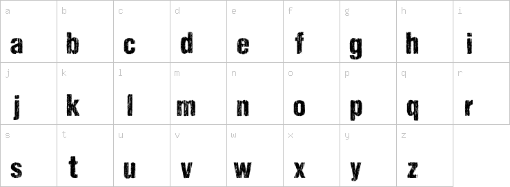 Lowercase characters