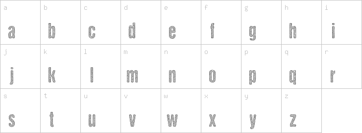 Lowercase characters