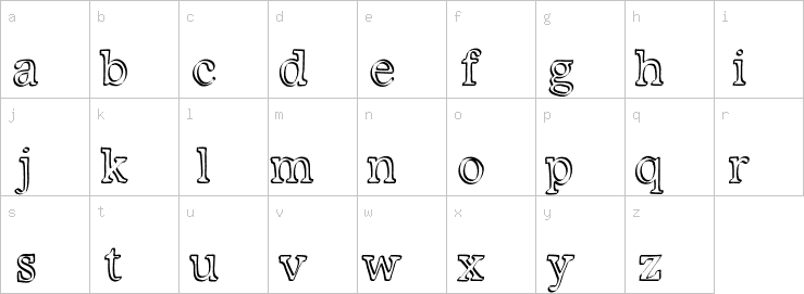 Lowercase characters