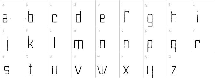Lowercase characters