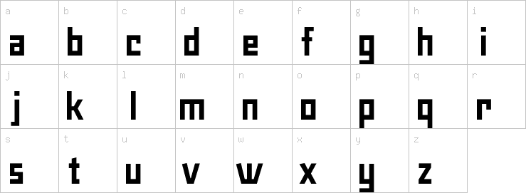 Lowercase characters