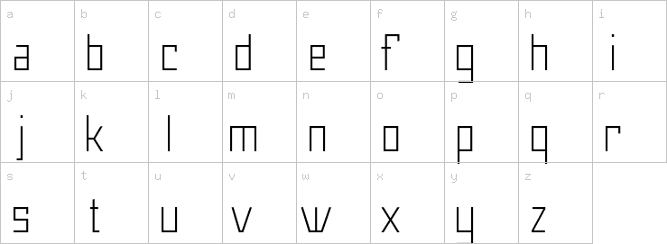 Lowercase characters