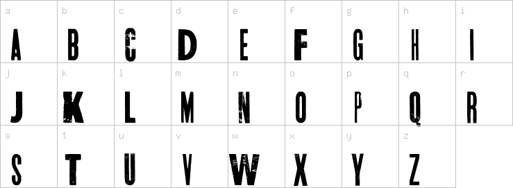Lowercase characters