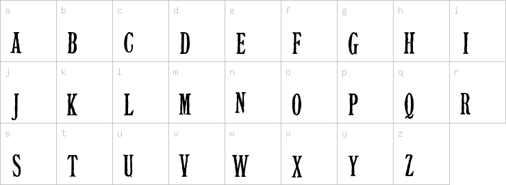 Lowercase characters