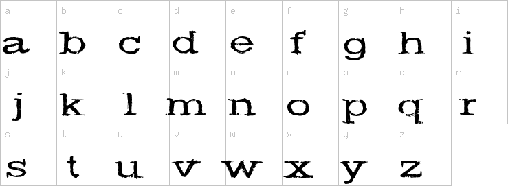 Lowercase characters
