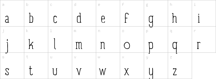 Lowercase characters