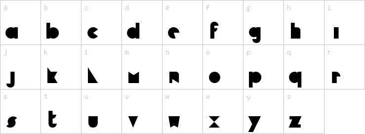 Lowercase characters