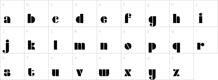 Lowercase characters
