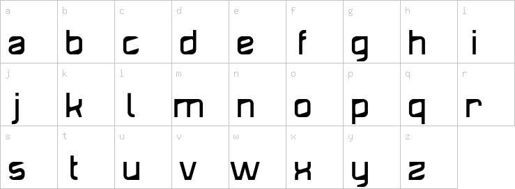 Lowercase characters