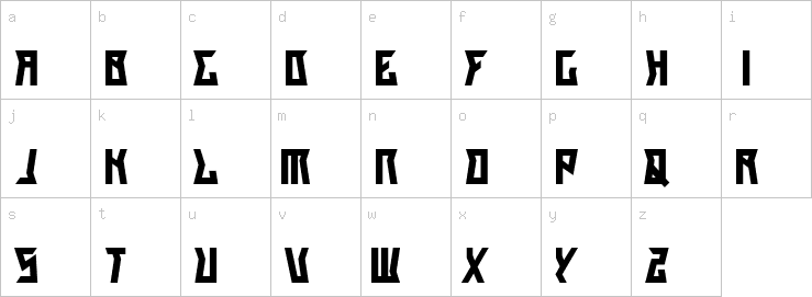 Lowercase characters