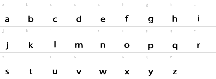 Lowercase characters