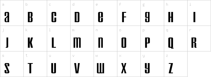 Lowercase characters