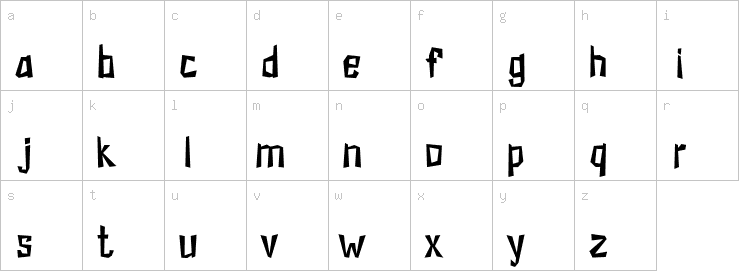 Lowercase characters