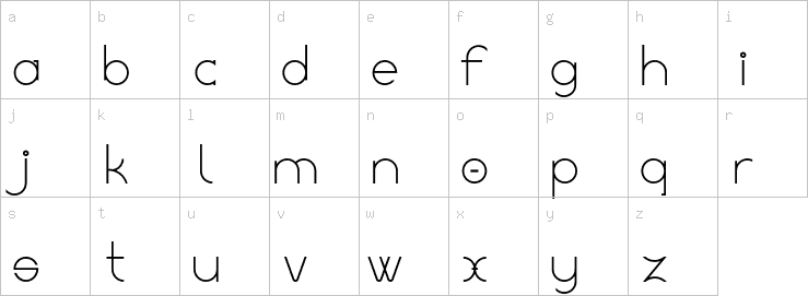 Lowercase characters