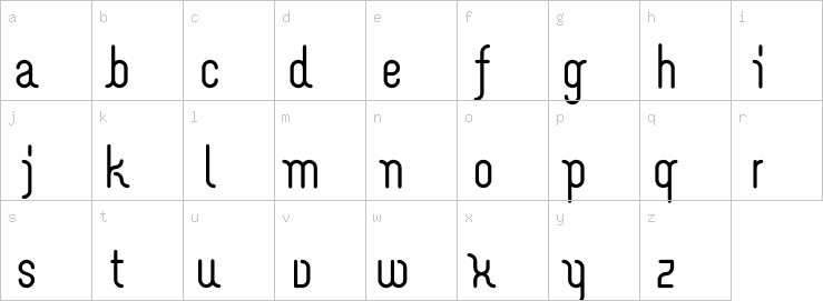 Lowercase characters