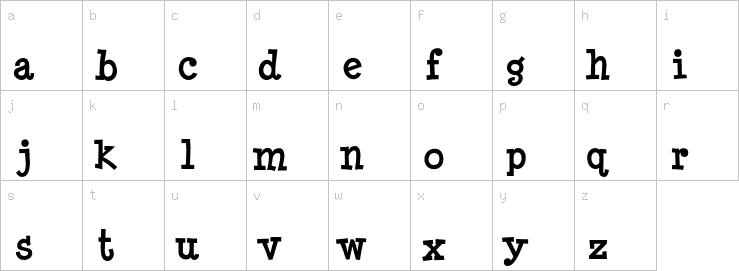 Lowercase characters