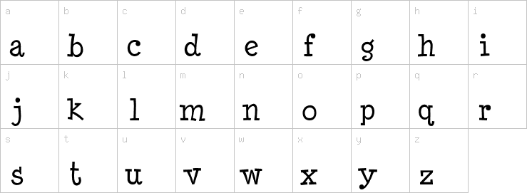 Lowercase characters