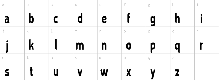 Lowercase characters