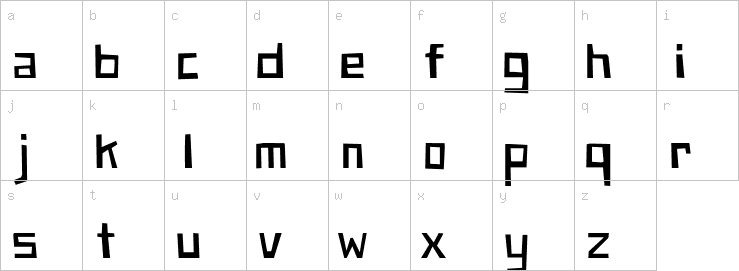 Lowercase characters