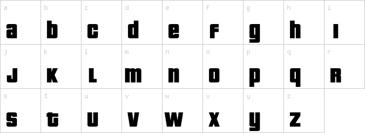 Lowercase characters