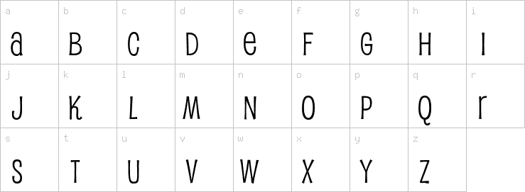 Lowercase characters