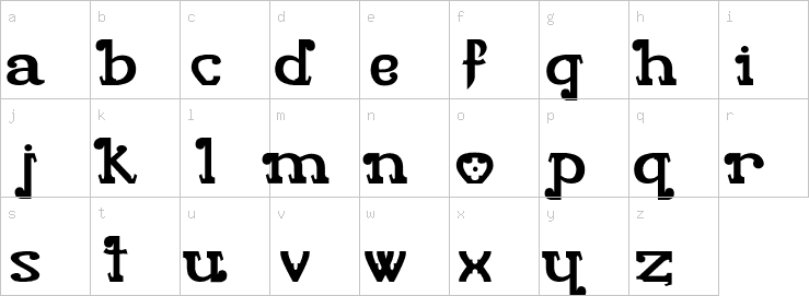 Lowercase characters