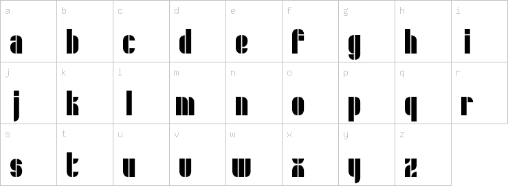 Lowercase characters