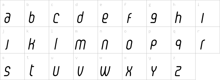 Lowercase characters