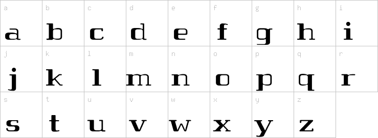Lowercase characters
