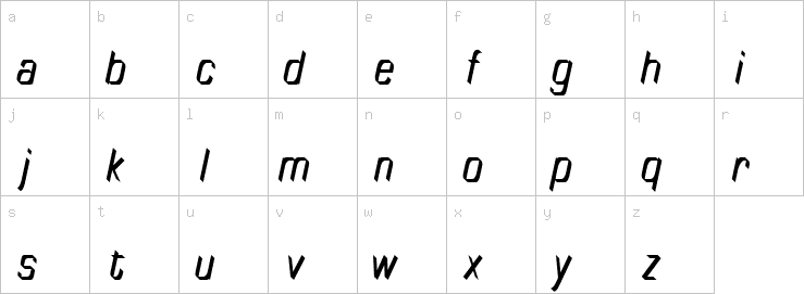 Lowercase characters