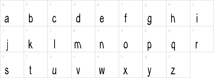 Lowercase characters