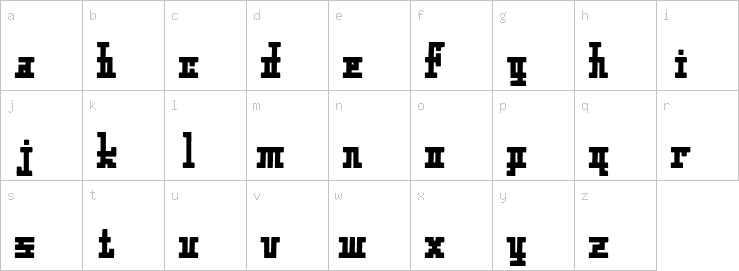 Lowercase characters