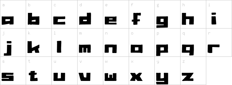 Lowercase characters