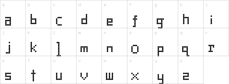 Lowercase characters