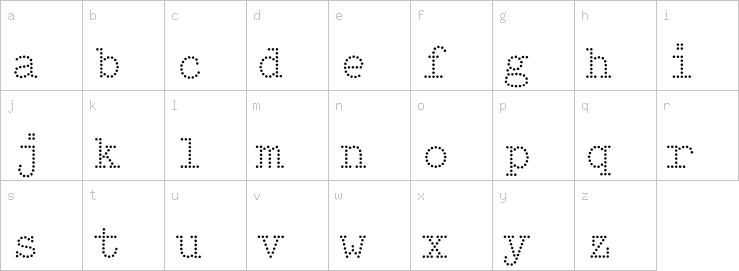 Lowercase characters
