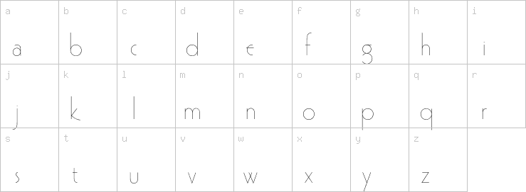 Lowercase characters