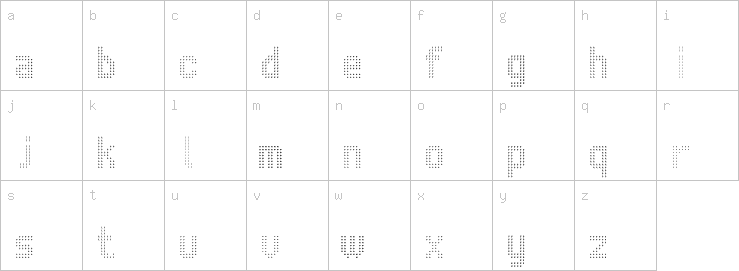 Lowercase characters