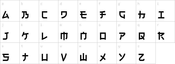 Lowercase characters