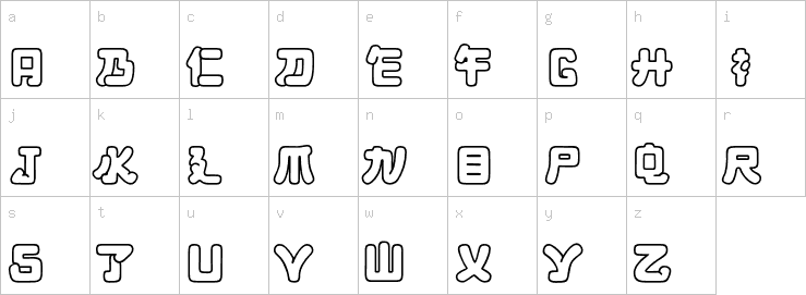 Lowercase characters